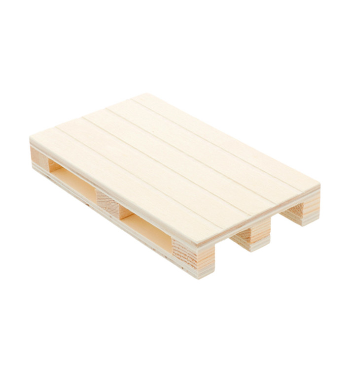 Houten mini Pallet Bediening Platter 13x8x2cm (40 stuks) Houten mini Pallet Bediening Platter 13x8x2cm (40 stuks)