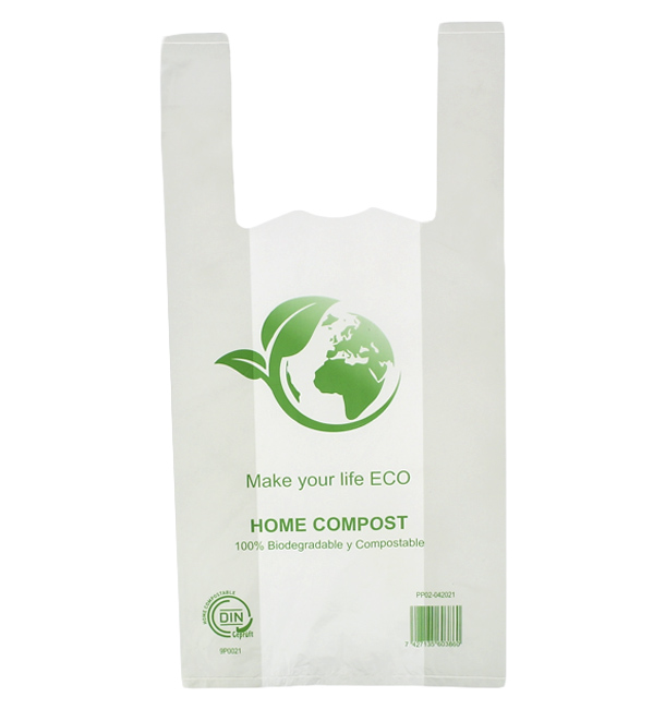 Plastic Hemddraagtassen Bio Home Compost 30x40cm (100 stuks) 