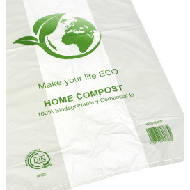 Plastic Hemddraagtassen Bio Home Compost 40x50cm (100 stuks) 