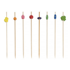 Bamboe vleespennen pakket Decoratie mix 12cm (10000 stuks)