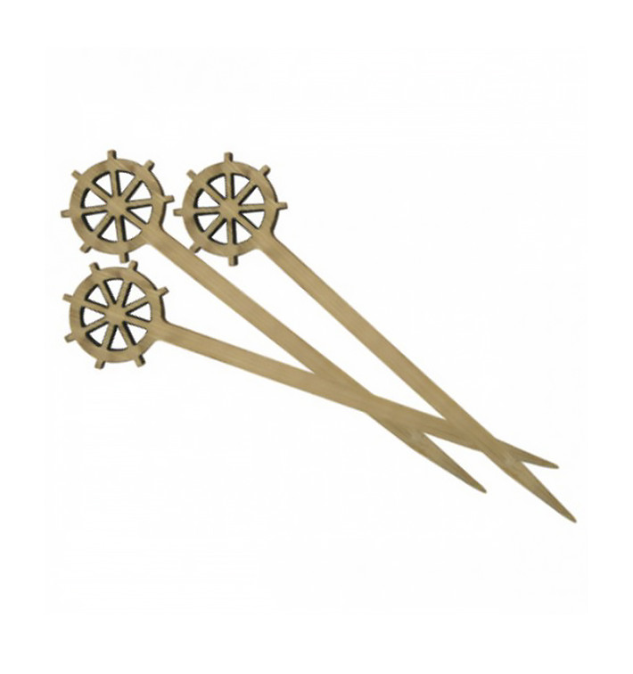 Bamboe vleespennen "Timón" Design 9cm (10000 stuks) Bamboe vleespennen "Timón" Design 9cm (10000 stuks)