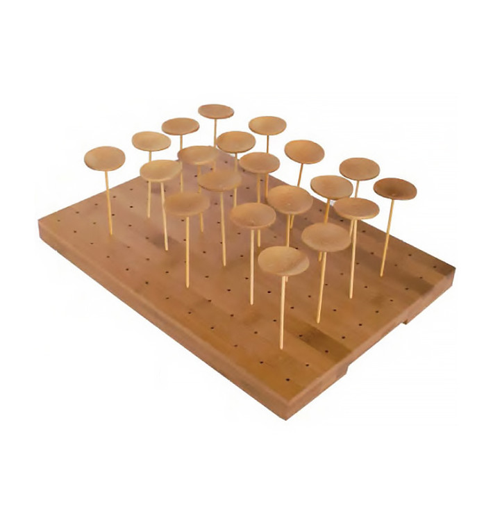 Bamboe vleespennen houder dienblad 25x30x1,3cm (20 stuks) Bamboe vleespennen houder dienblad 25x30x1,3cm (20 stuks)