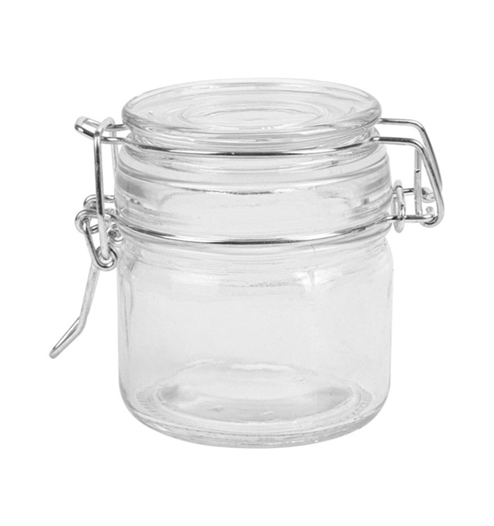 Glazen voorraadpot Luchtdicht 80 ml Ø6x7cm (48 stuks) Glazen voorraadpot Luchtdicht 80 ml Ø6x7cm (48 stuks)