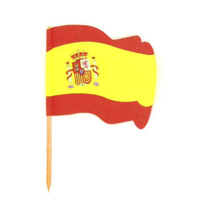 Spain Flag vleespennen 6,5cm (14400 stuks) Spain Flag vleespennen 6,5cm (14400 stuks)