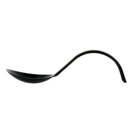 Proeving lepel PS Gebogen zwart 13 cm (50 stuks) 