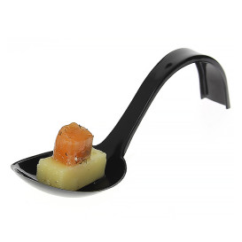 Proeving lepel PS Gebogen zwart 13 cm (50 stuks) 