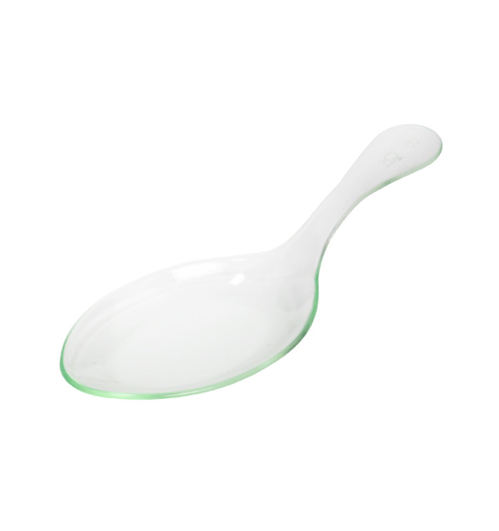 Plastic Proeving lepel PS "Water groen" 12 cm (2000 stuks) Plastic Proeving lepel PS "Water groen" 12 cm (2000 stuks)