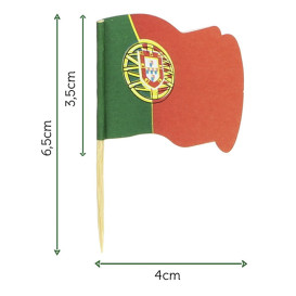 Poftugal vlag vleespennen 6,5cm (144 stuks) 