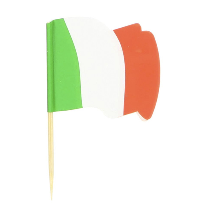 Vlag van Italië vleespennen 6,5cm (14400 stuks) Vlag van Italië vleespennen 6,5cm (14400 stuks)