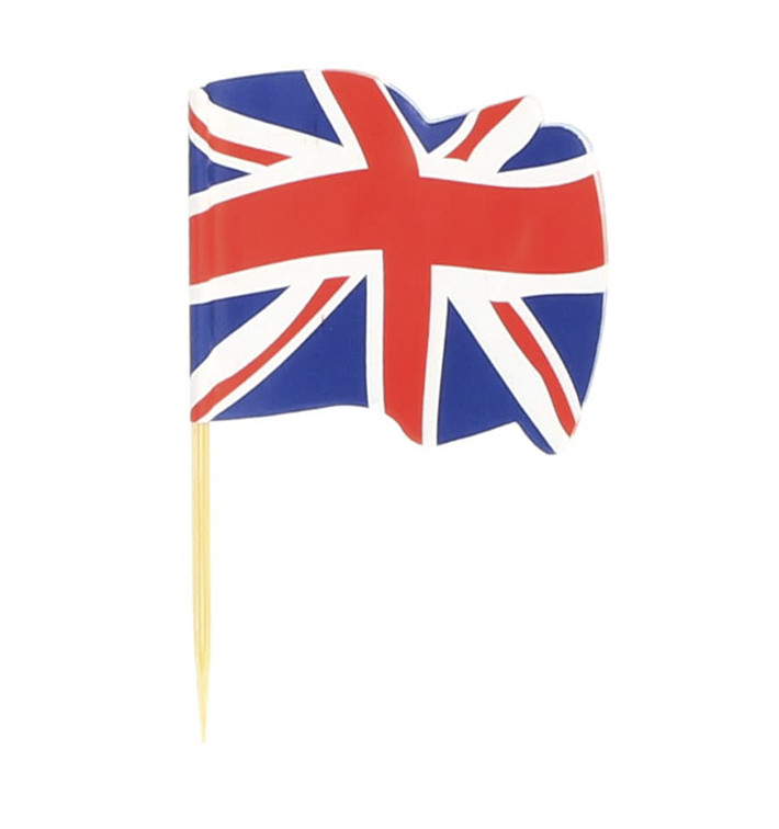 UK Vlag vleespennen 6,5cm (144 stuks) UK Vlag vleespennen 6,5cm (144 stuks)