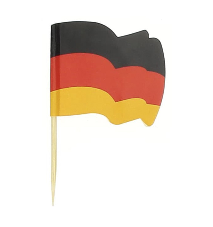 Vlag van Duitsland vleespennen 6,5cm (14400 stuks) Vlag van Duitsland vleespennen 6,5cm (14400 stuks)