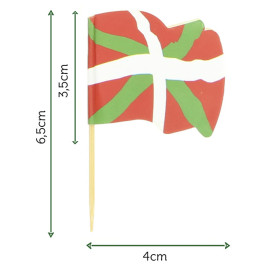 Euskadi vlag vleespennen 6,5cm (144 stuks) 