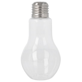 Plastic fles met Deksel lamp design PET transparant 100ml (250 stuks)