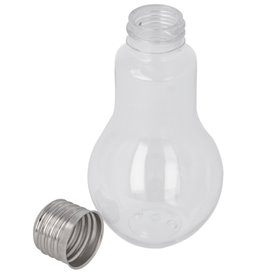 Plastic fles met Deksel lamp design PET transparant 100ml (250 stuks)
