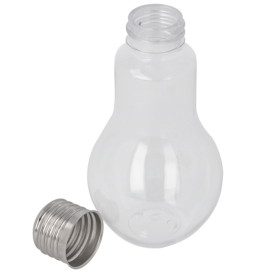 Plastic fles met Deksel lamp design PET transparant 100ml (250 stuks)