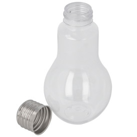 Plastic fles lamp design PET transparant 400ml (25 stuks)