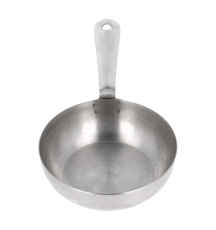 Bediening mini frituurpan dienblad van staal Ø10x3cm (1 stuk) Bediening mini frituurpan dienblad van staal Ø10x3cm (1 stuk)