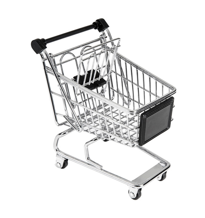 Mini stalen winkelwagen13x13,5x9,5cm (1 stuk) Mini stalen winkelwagen13x13,5x9,5cm (1 stuk)