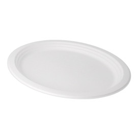 Suikerriet dienblad wit 32x25,5x2,1 cm (200 stuks)
