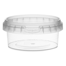 Plastic deli Container met Plastic Deksel PP Onbreekbaar 180 ml Ø9,5 (504 stuks)