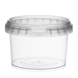 Plastic deli Container met Plastic Deksel PP Onbreekbaar 280 ml Ø9,5 (25 stuks)