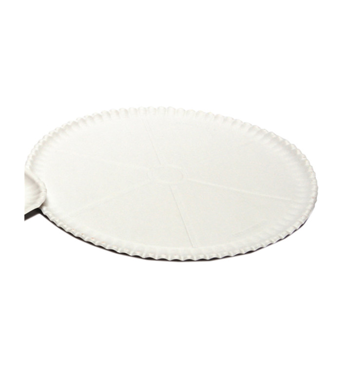 Papieren Pizza bord wit Ø33cm (50 stuks) Papieren Pizza bord wit Ø33cm (50 stuks)