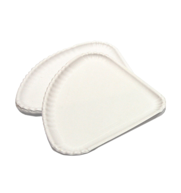 Papieren Pizza bord wit Driehoekige vorm 1/4 30x21 (500 stuks) Papieren Pizza bord wit Driehoekige vorm 1/4 30x21 (500 stuks)