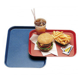 Plastic dienblad Fast Food rood 27,5x35,5cm (1 stuk) 