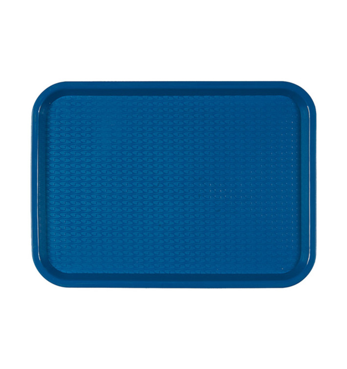 Plastic dienblad Fast Food blauw 30,4x41,4cm (1 stuk) Plastic dienblad Fast Food blauw 30,4x41,4cm (1 stuk)