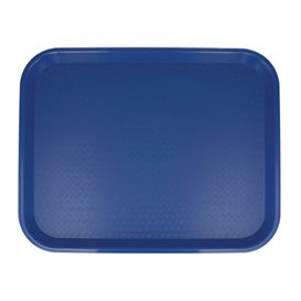 Plastic dienblad Fast Food blauw 35,5x45,3cm (1 stuk) 