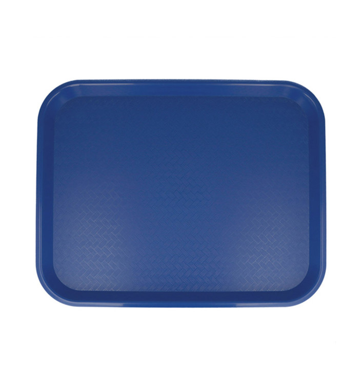 Plastic dienblad Fast Food blauw 35,5x45,3cm (1 stuk) 