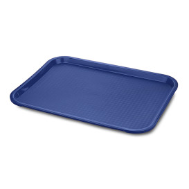 Plastic dienblad Fast Food blauw 35,5x45,3cm (1 stuk) 