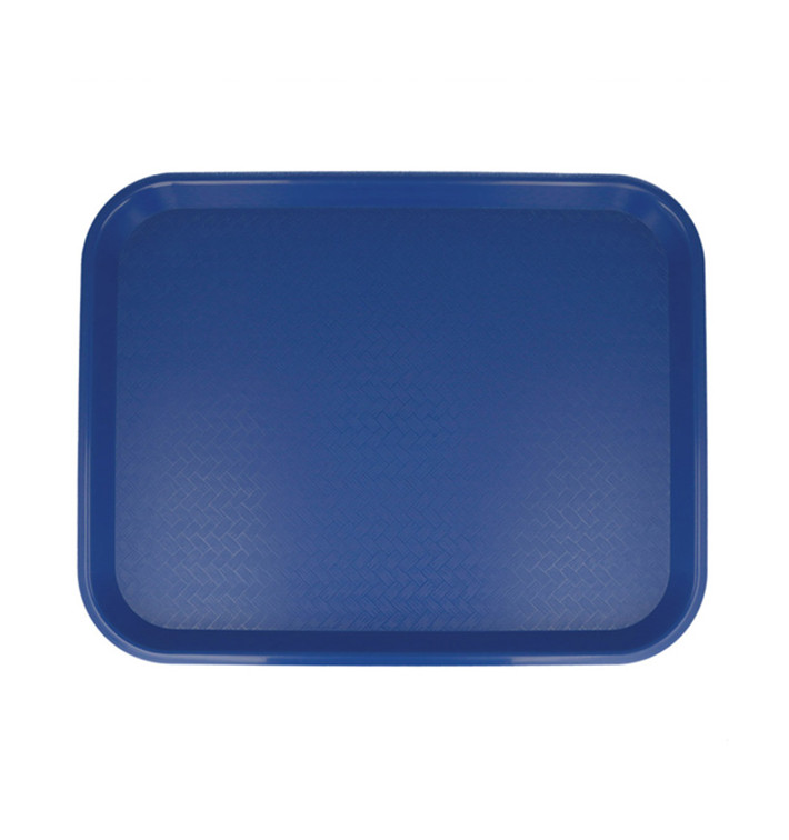 Plastic dienblad Fast Food blauw 35,5x45,3cm (12 stuks) Plastic dienblad Fast Food blauw 35,5x45,3cm (12 stuks)