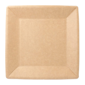 Papieren bord Biocoated Natual Vierkant 18cm (20 stuks) 