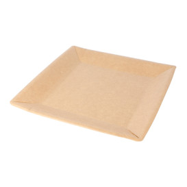 Papieren bord Biocoated Natual Vierkant 18cm (20 stuks) 