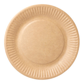 Papieren bord Biocoated Naturel Relief 18 cm (20 stuks) 