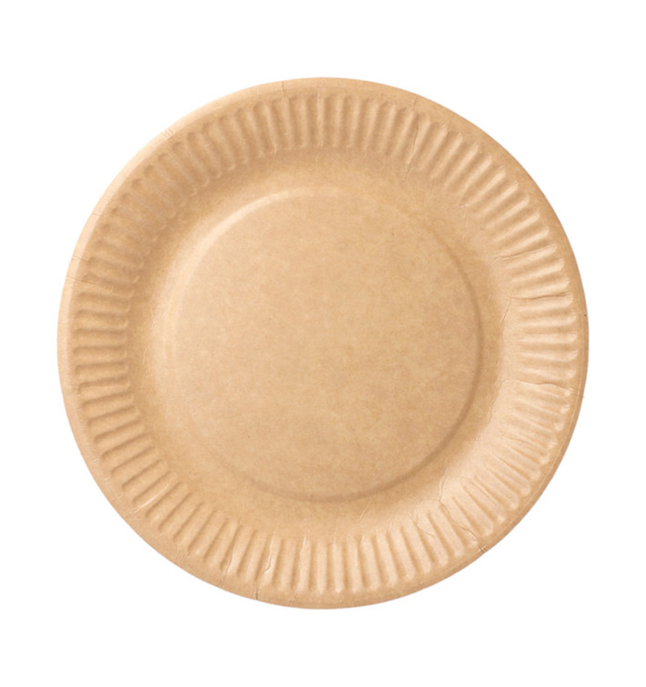 Papieren bord Biocoated Naturel Relief 18 cm (20 stuks) Papieren bord Biocoated Naturel Relief 18 cm (20 stuks)