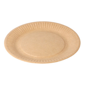 Papieren bord Biocoated Naturel Relief 18 cm (20 stuks) 