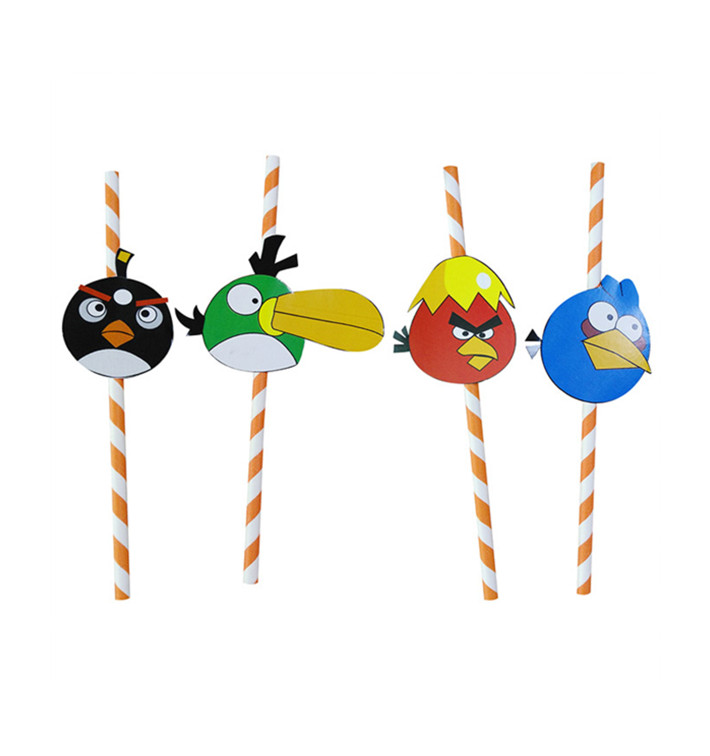 Papieren rechte rietjes "Pápotjeos" Design Ø0,6cm 24cm (100 stuks) Papieren rechte rietjes "Pápotjeos" Design Ø0,6cm 24cm (100 stuks)