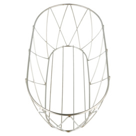 Ovale stalen mand zilver 25,5x12,7x10,2cm (1 stuk) 