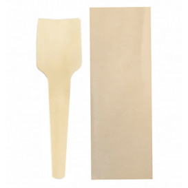 Houten ijs Lepel Verpakt 9,5cm (50 stuks)