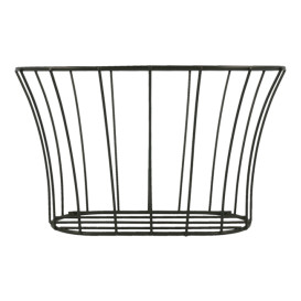 Ovale stalen mand zwart 21x12,7x12,7 (1 stuk) 