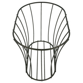 Ovale stalen mand zwart 21x12,7x12,7 (1 stuk) 