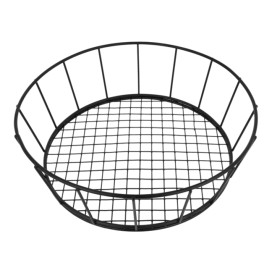 Stalen ronde mand zwart Ø24,1x7cm (1 stuk) 
