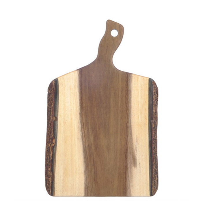 Houten bediening schotel met Hendel 30,5x20,3x1,9cm (1 stuk) Houten bediening schotel met Hendel 30,5x20,3x1,9cm (1 stuk)