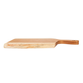 Houten bediening schotel met Hendel 30,5x20,3x1,9cm (12 stuks)