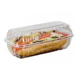 Plastic scharnierende Deli-Container OPS "transparant Seal" 290ml (100 stuks)