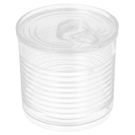 Proeving plastic conservenblik PS transparant 60ml Ø5,1x4,8cm (25 stuks) 