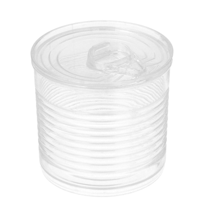 Proeving plastic conservenblik PS transparant 60ml Ø5,1x4,8cm (25 stuks) Proeving plastic conservenblik PS transparant 60ml Ø5,1x4,8cm (25 stuks)