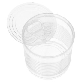 Proeving plastic conservenblik PS transparant 60ml Ø5,1x4,8cm (25 stuks) 